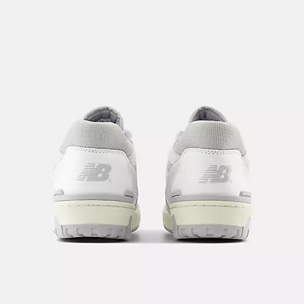 New Balance 550 White with raincloud and reflection