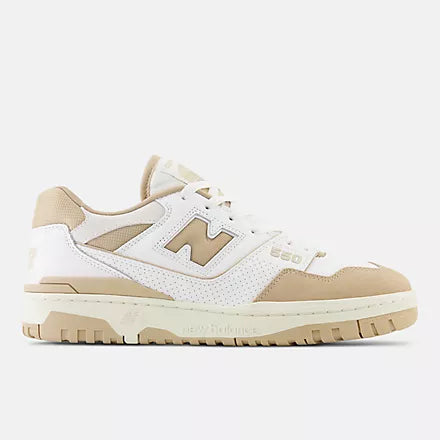 New Balance 550 White with incense and driftwood - Stencil
