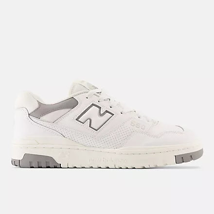 New Balance 550 White with shadow grey and summer fog