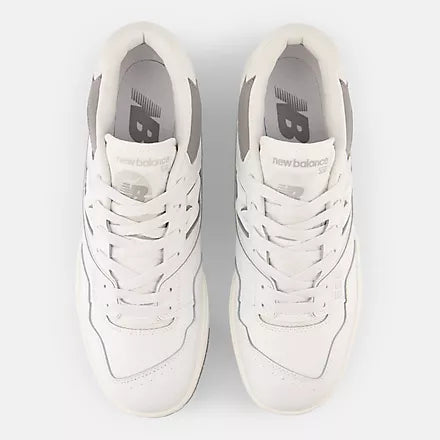 New Balance 550 White with shadow grey and summer fog - Stencil