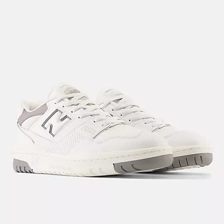New Balance 550 White with shadow grey and summer fog - Stencil