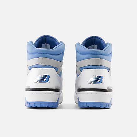 New Balance 650 White with heritage blue and raincloud