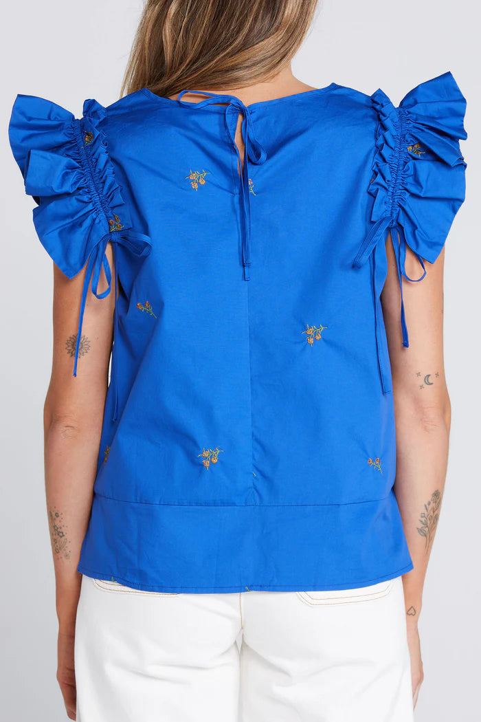 Thing Thing Tiesy Top - Cobalt Blossom
