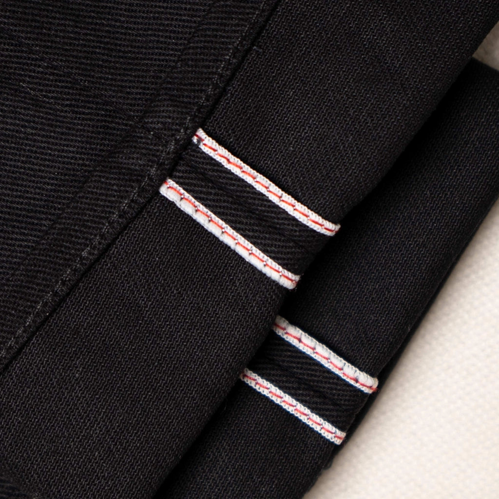 PMD & Co Work Pants Selvedge Accent Slim Fit Black - Stencil