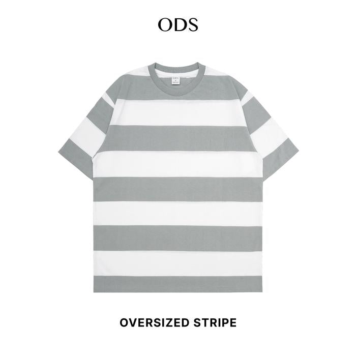 ODS Stripe Tee - White/Grey