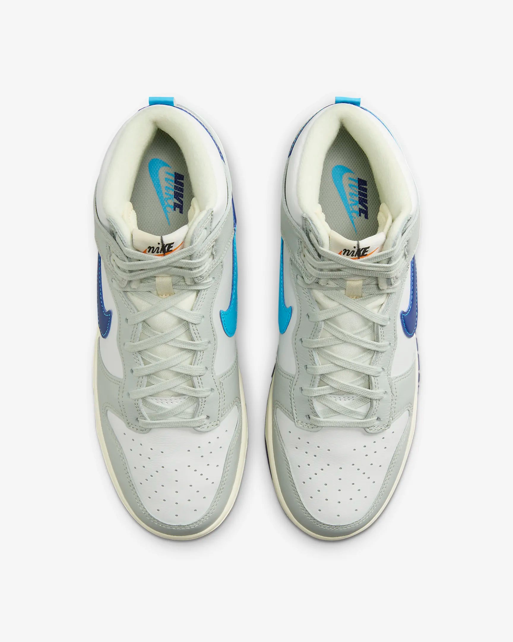 Nike Dunk Hi Retro SE - Summit White/Deep Royal Blue/Light Silver/Baltic Blue - Stencil