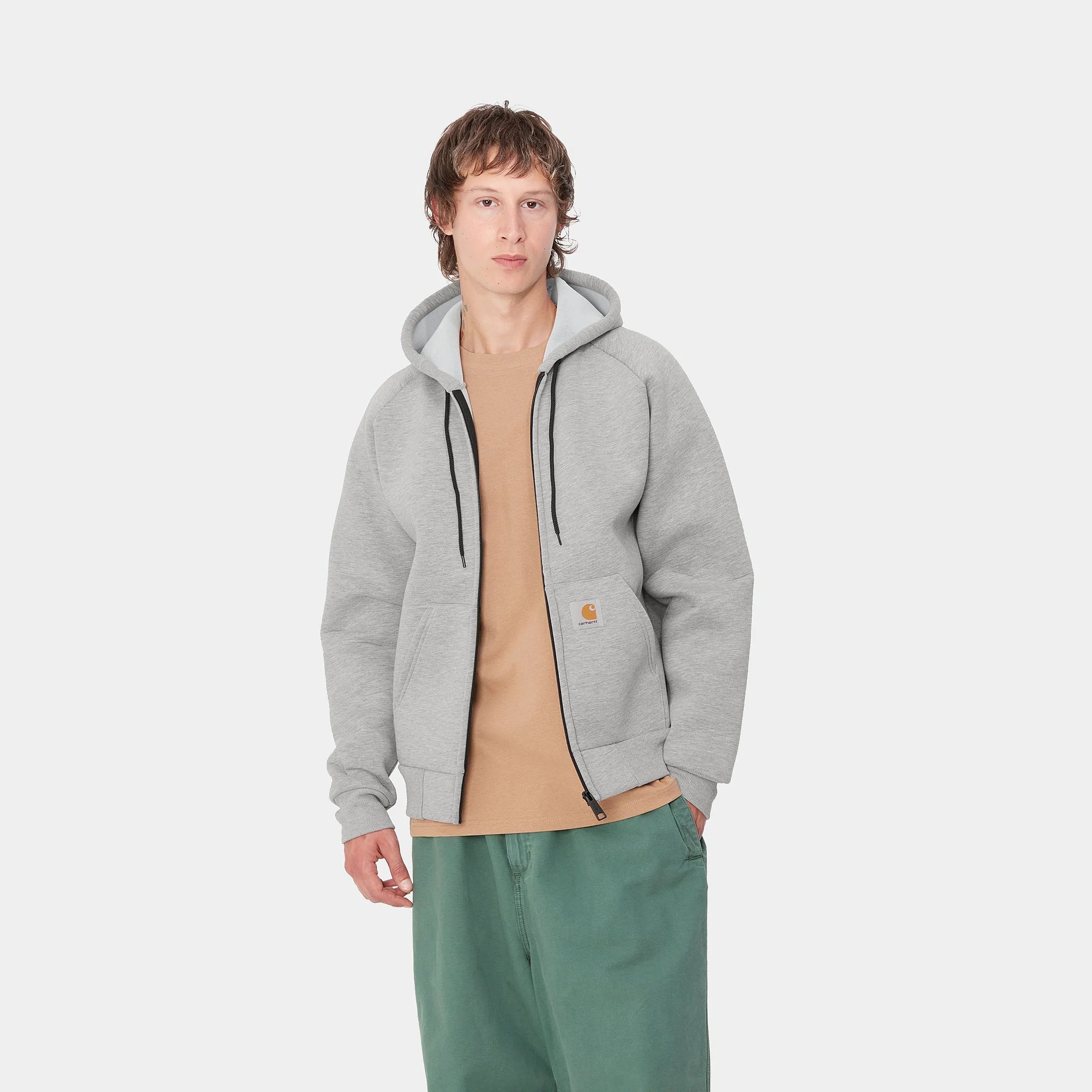 Carhartt Car-Lux Hooded Jacket - Grey Heather - Stencil