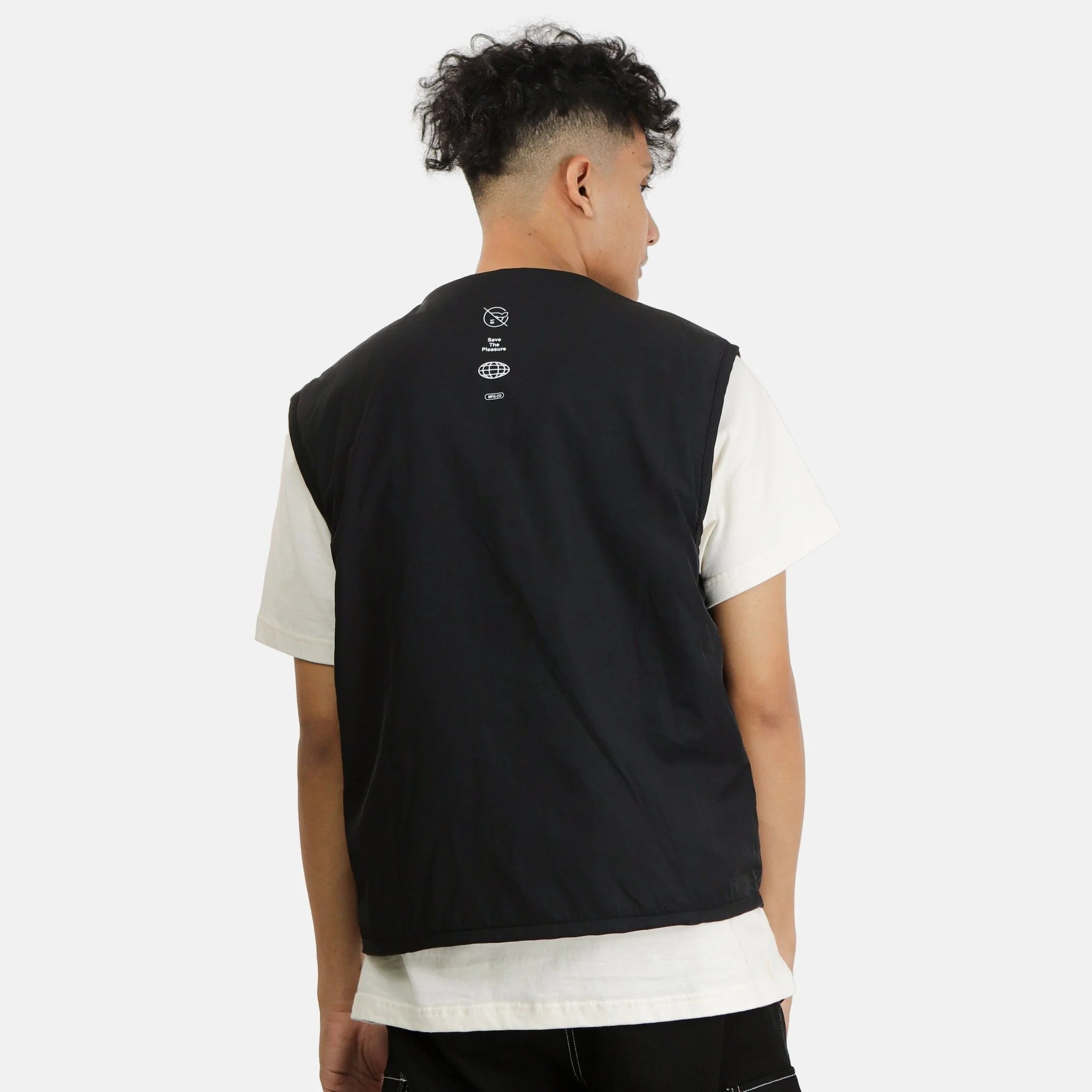 Cosmic Cardea Reversible Vest - Army/Black - Stencil