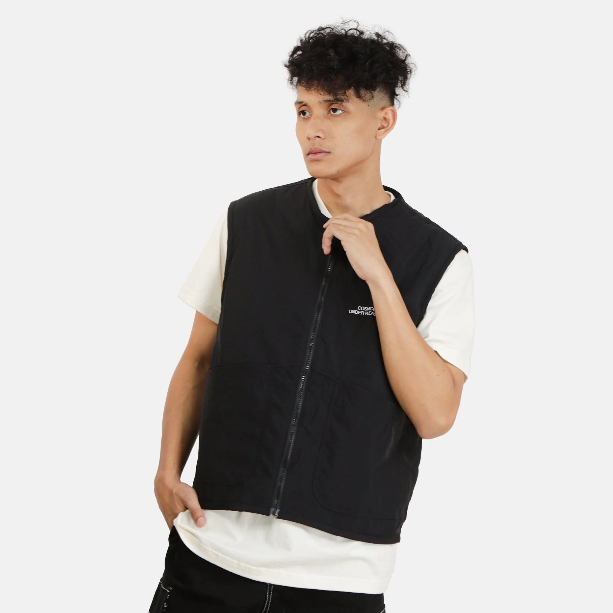 Cosmic Cardea Reversible Vest - Army/Black - Stencil