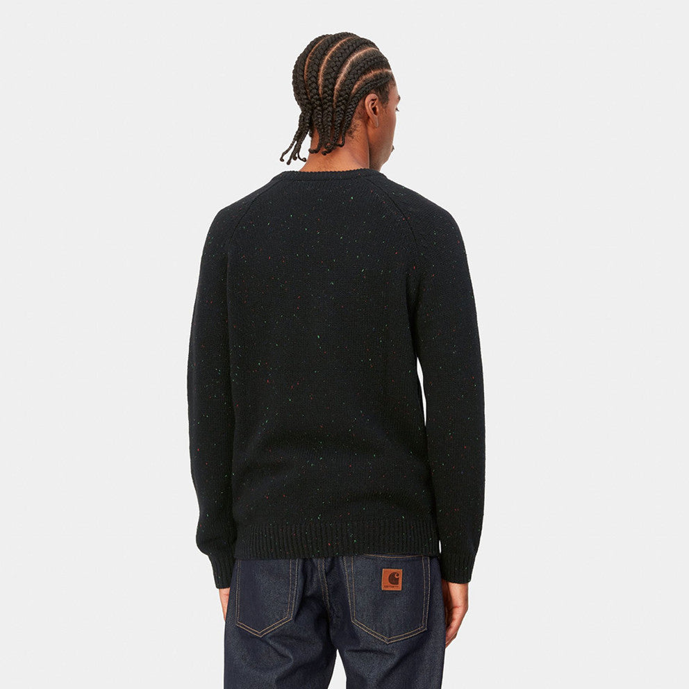 Carhartt Anglistic Sweater - Speckled Black - Stencil