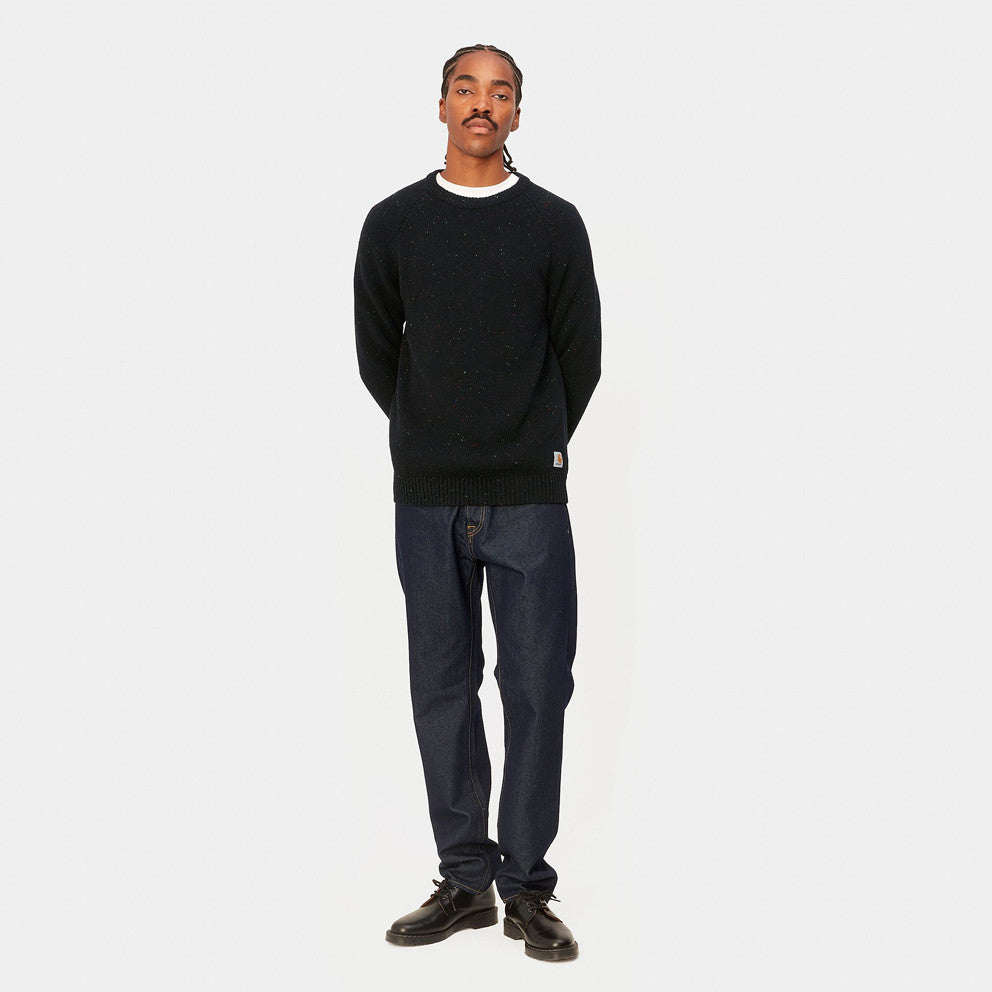 Carhartt Anglistic Sweater - Speckled Black - Stencil