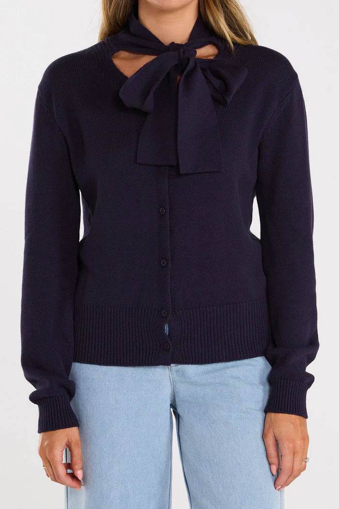 Thing Thing Serene Cardigan - Navy - Stencil