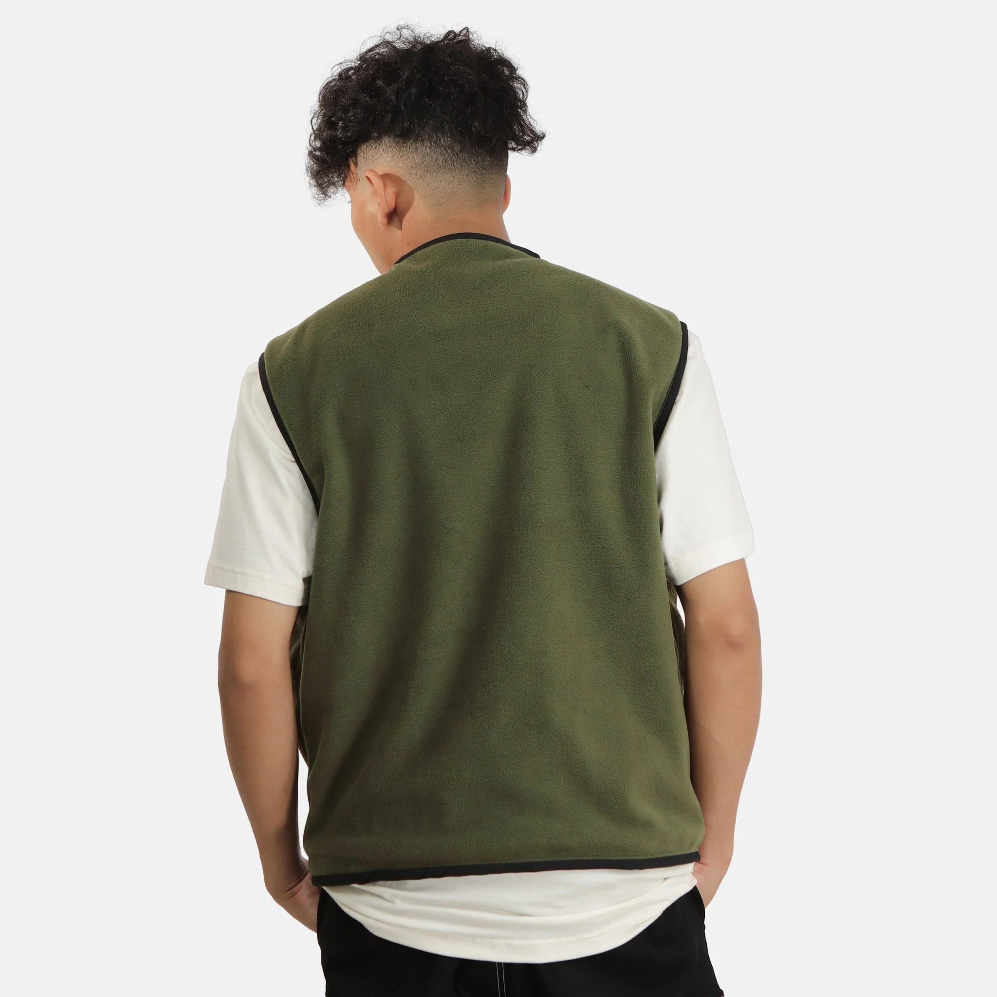 Cosmic Cardea Reversible Vest - Army/Black - Stencil
