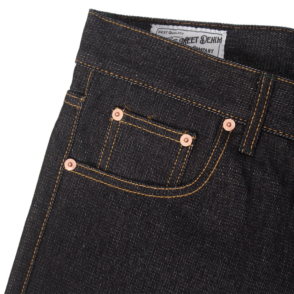 PMD & Co Gorilla 14oz Black Indigo Denim Selvedge Accent Slim Fit - Stencil