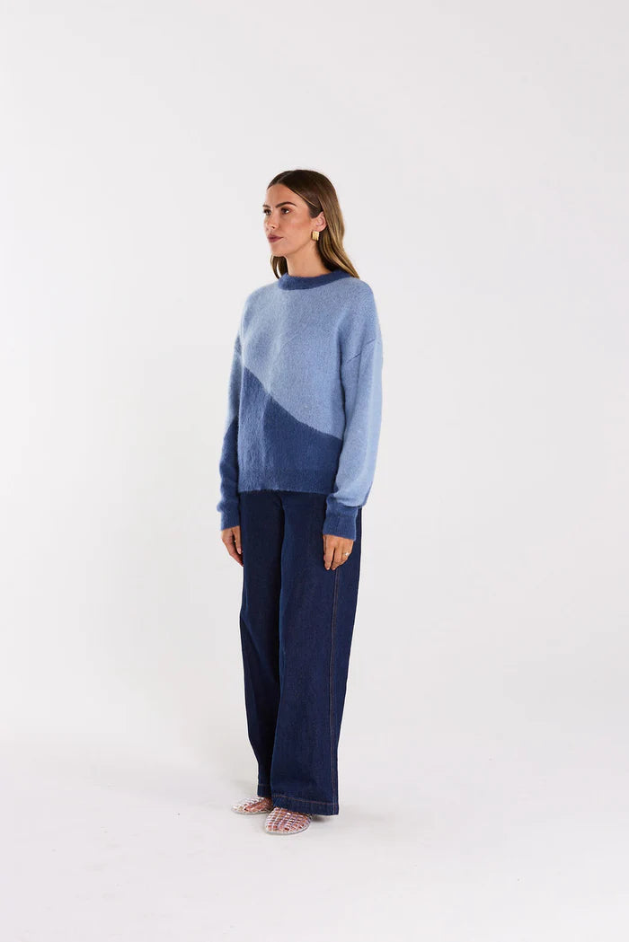 Thing Thing Split Jumper - Twilight Blue - Stencil