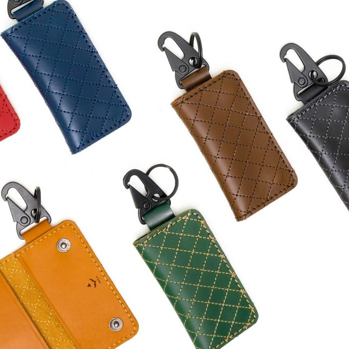 Philo Goods Leather Dixie Keyring - Red
