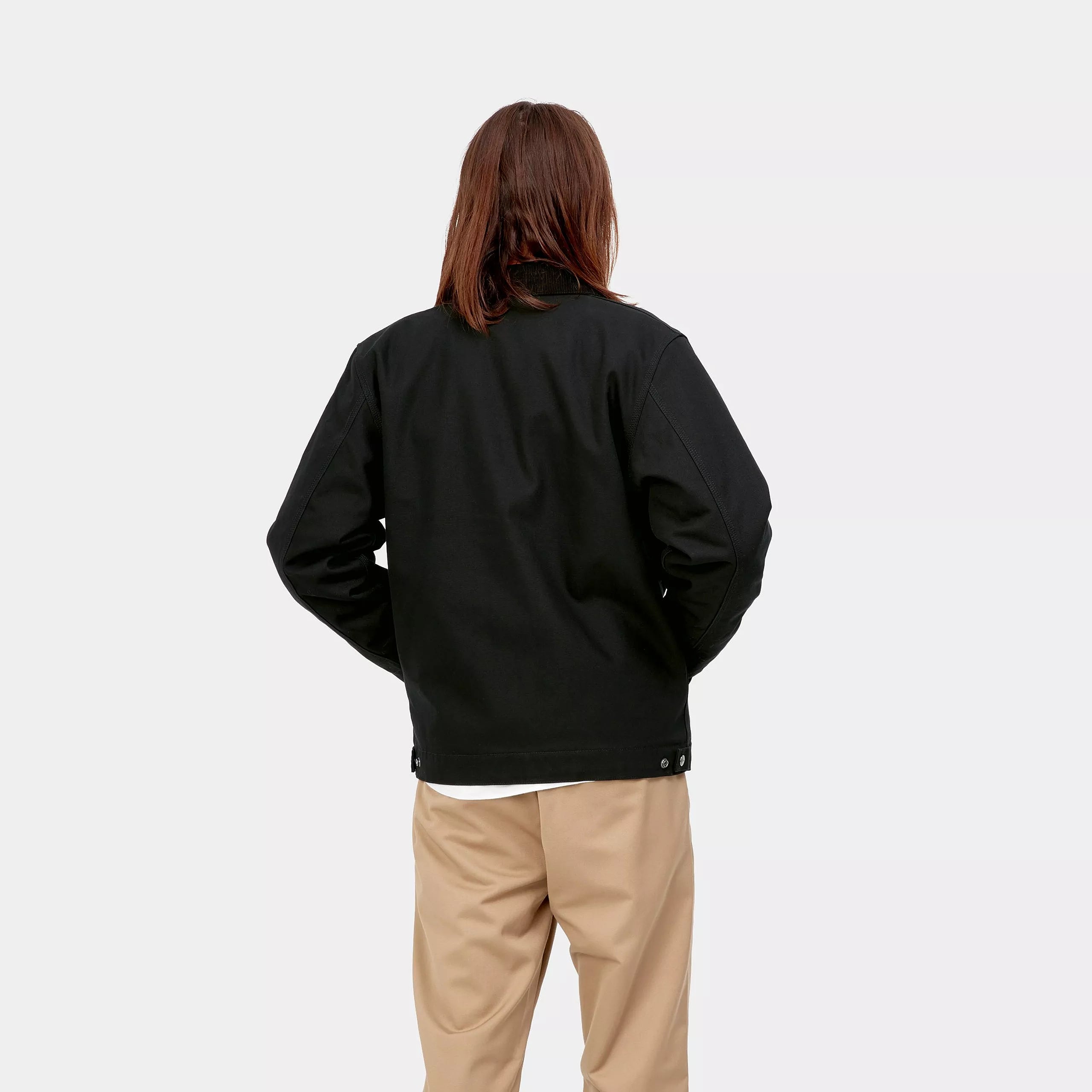 Carhartt Detroit Jacket - Black / Black Rigid Blanket Lined - Stencil