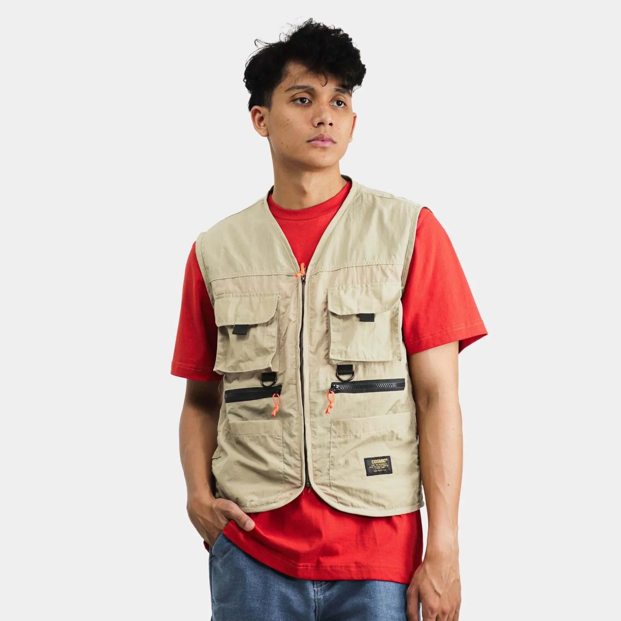Cosmic Dimsie Vest - Cream - Stencil