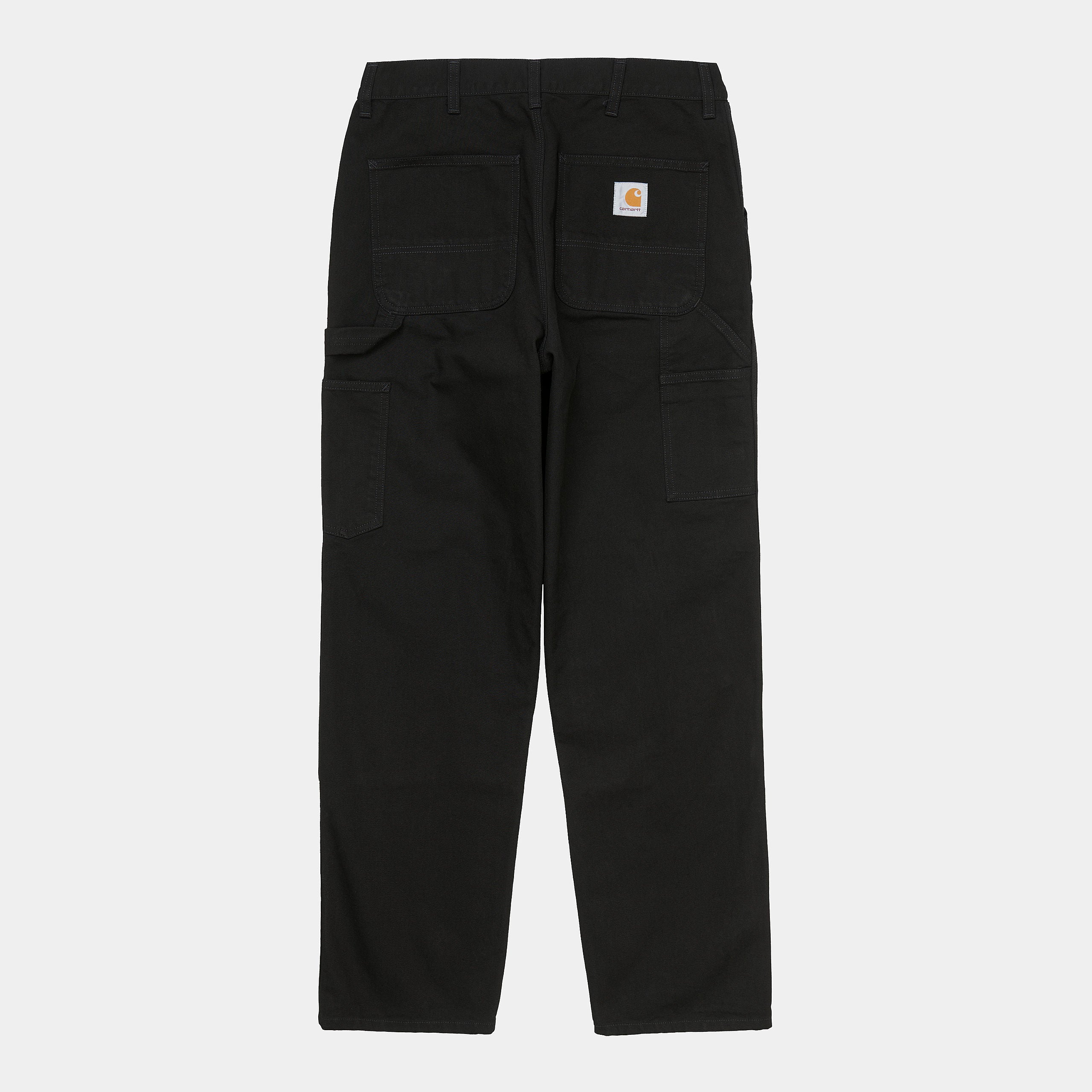 Carhartt Double Knee Pants - Black Rinsed - Stencil