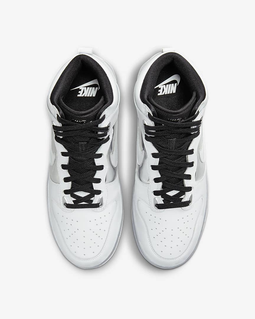 Nike W Dunk Hi SE - White / Metallic Silver / Black