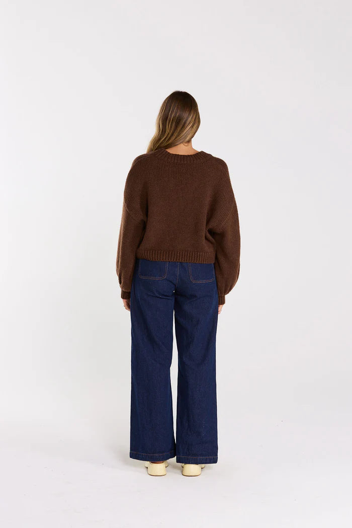 Thing Thing Huddle Cardigan - Chocolate