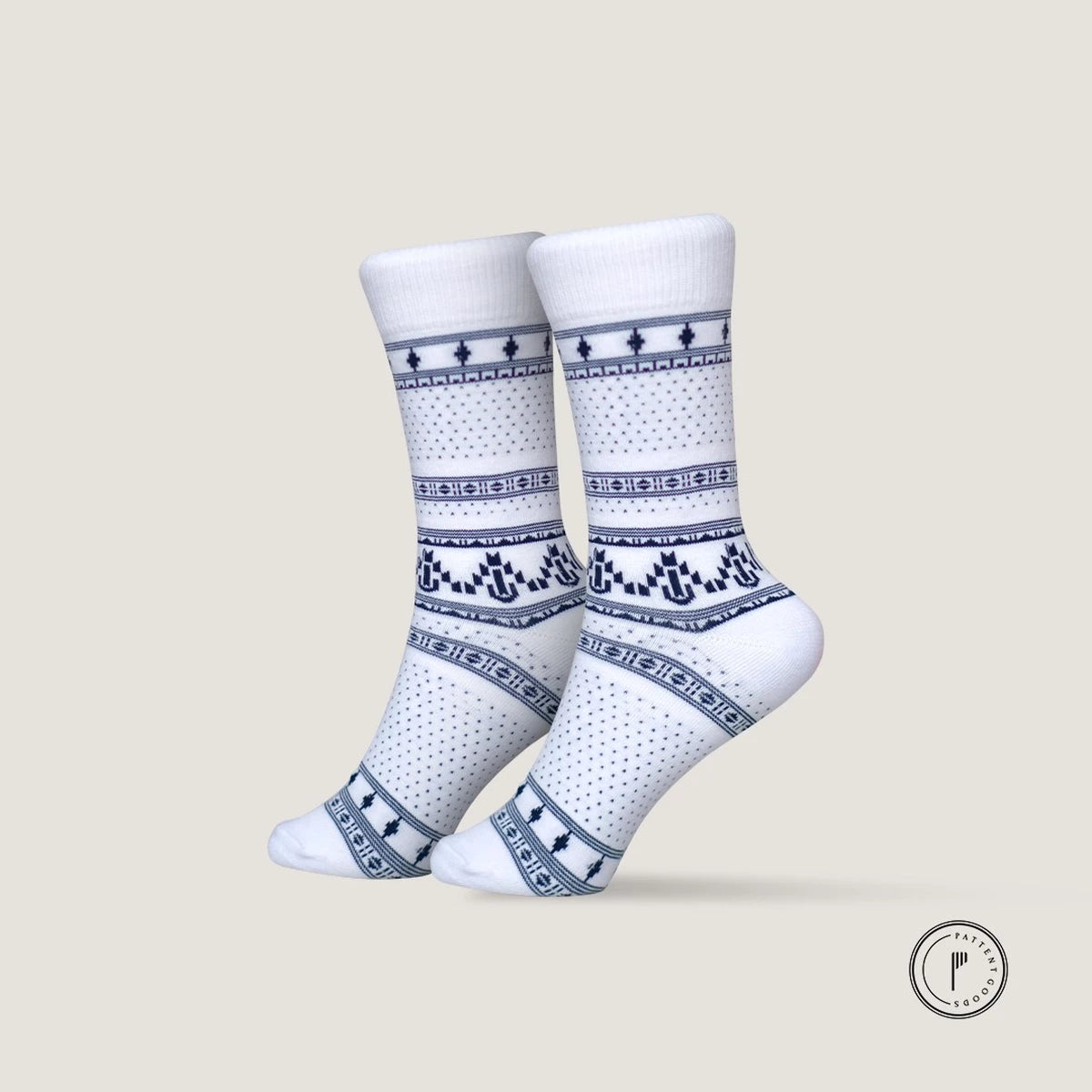 Pattent Socks - Vinka White US 6-9