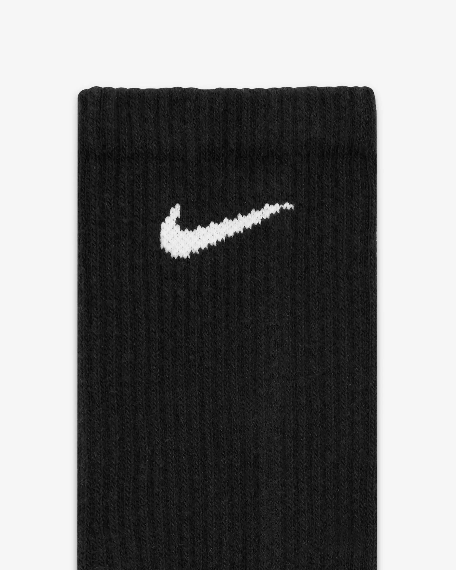 Nike Everyday Plus Cushioned Training Crew Socks (6 Pairs) Black - Stencil