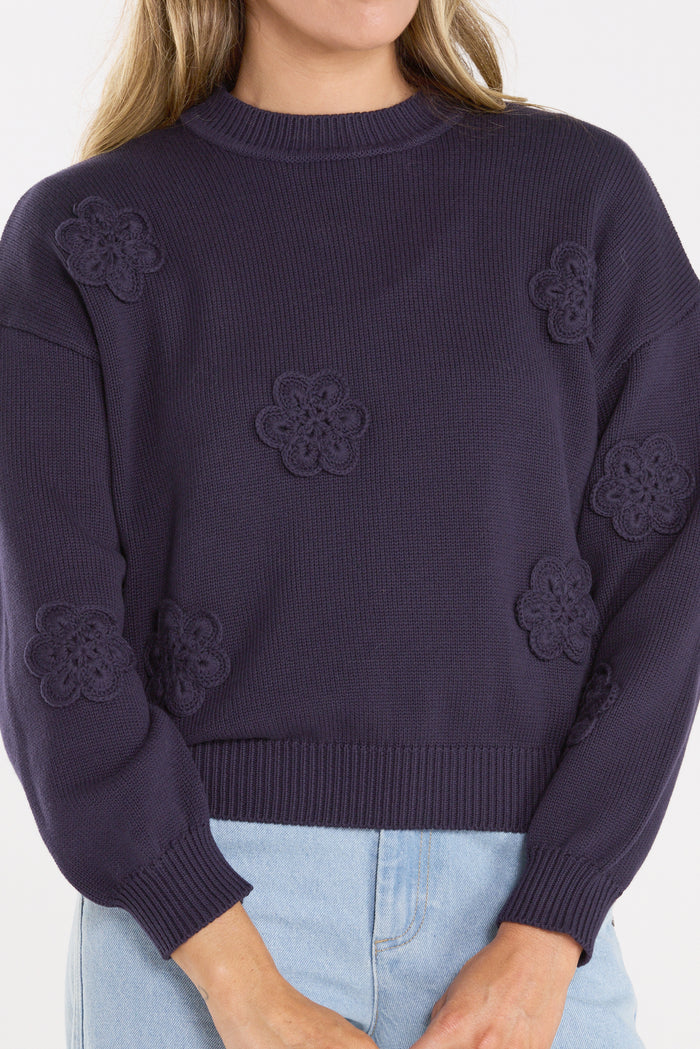 Thing Thing Bud Jumper - Navy - Stencil