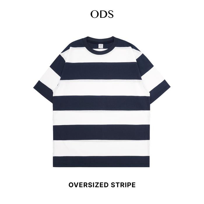 ODS Stripe Tee - White/Navy