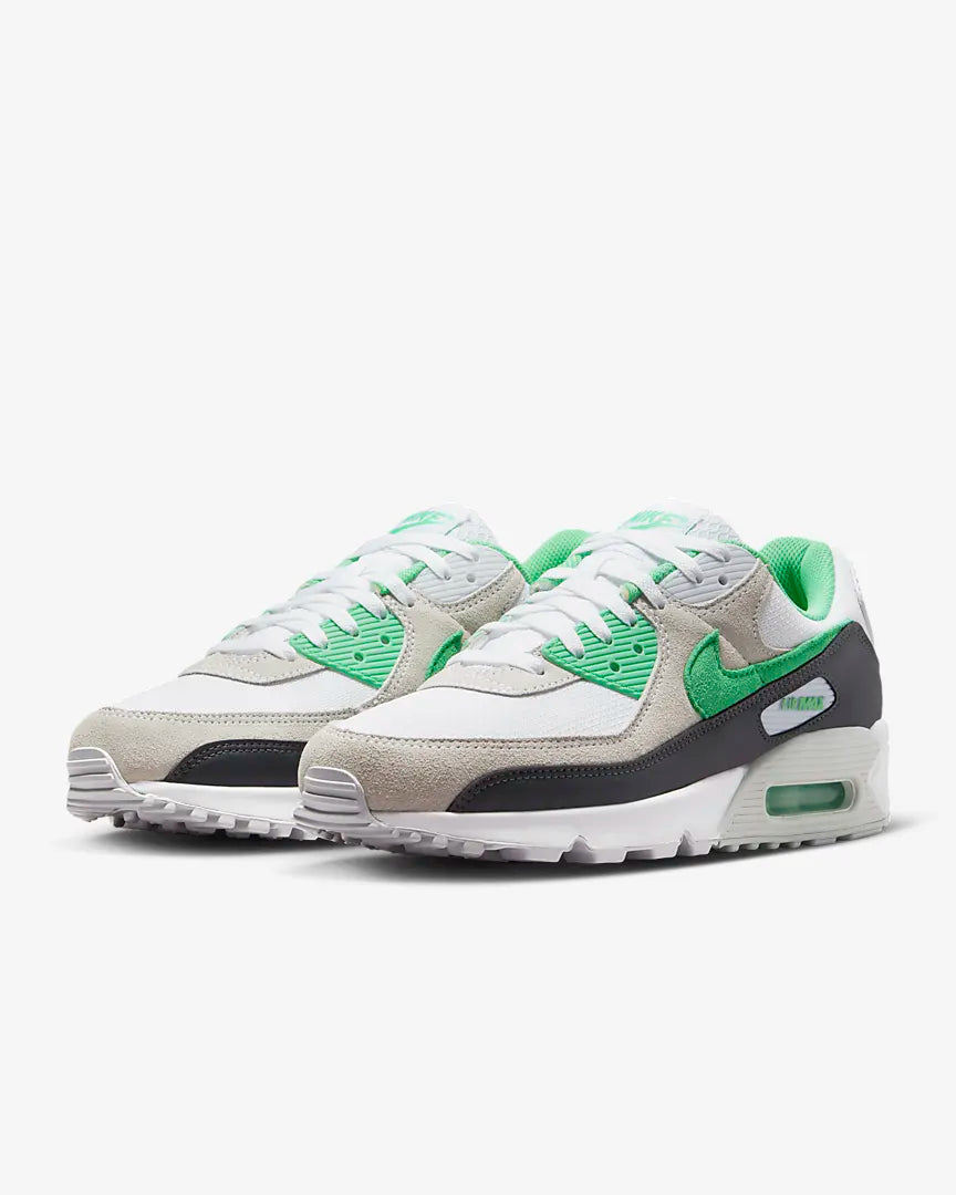 Nike Air Max 90 - White / Anthracite / Spring Green - Stencil