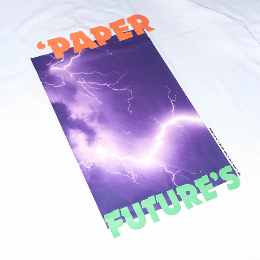 Paper Thunder Tee - White