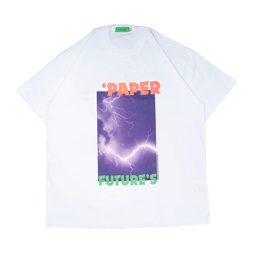 Paper Thunder Tee - White