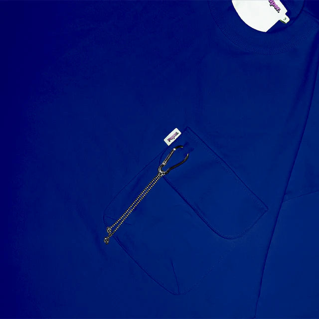 Paper Carabiner Tee - Blue - Stencil