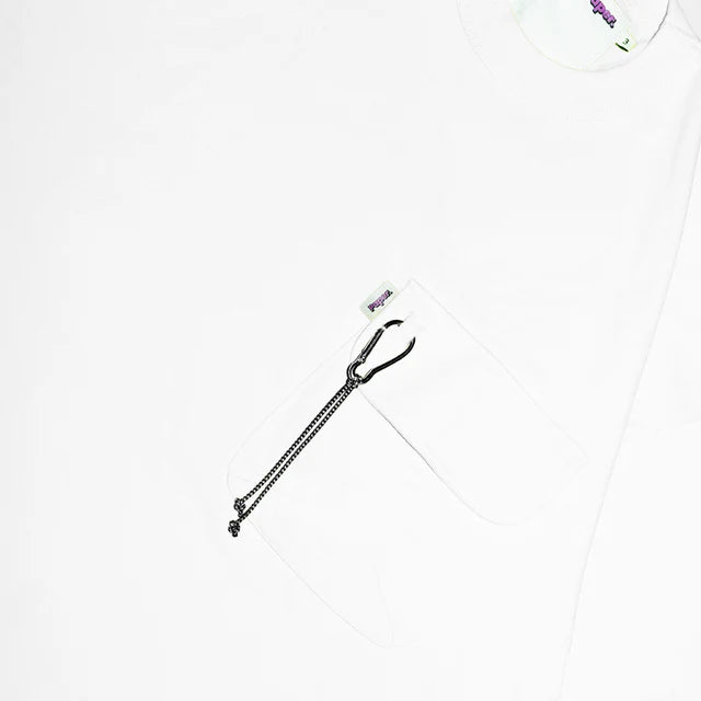 Paper Carabiner Tee - White