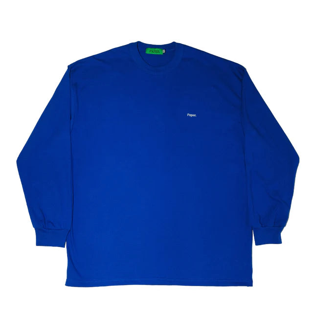 Paper Embo Long Tee - Blue