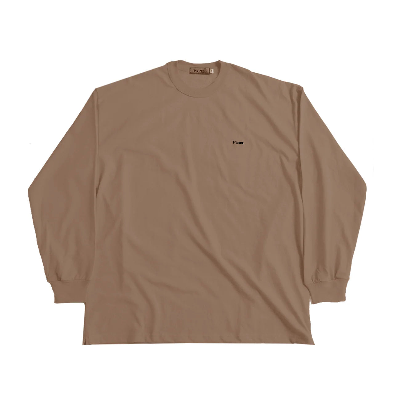 Paper Embo Long Tee - Brown
