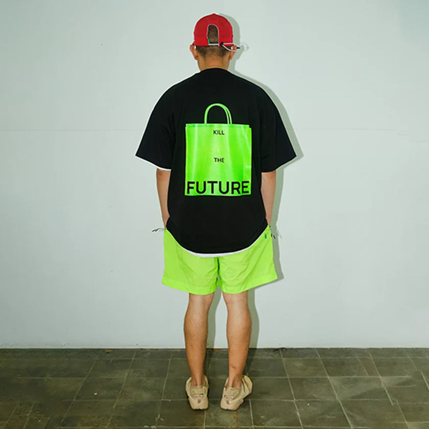 Paper Paperbag Tee - Black - Stencil