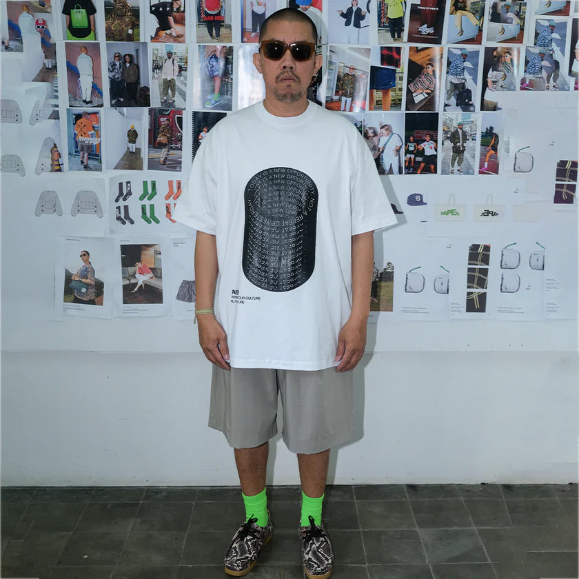 Paper Yesterday Tee - White - Stencil
