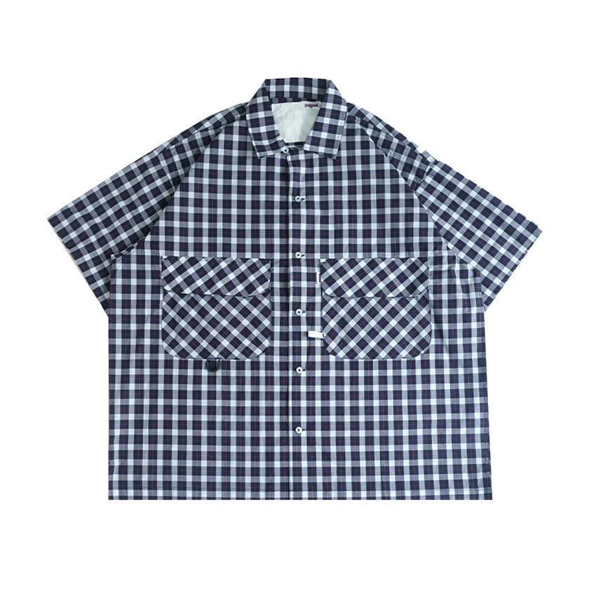 Paper Shatsu Yandet Shirt - Navy - Stencil