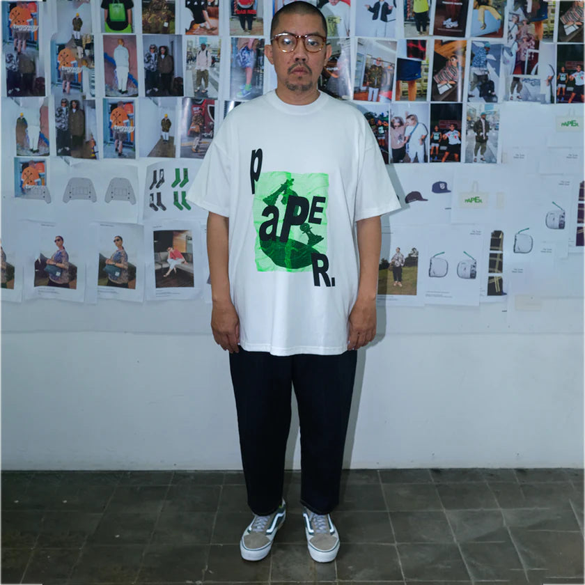 Paper Chest Tee - White