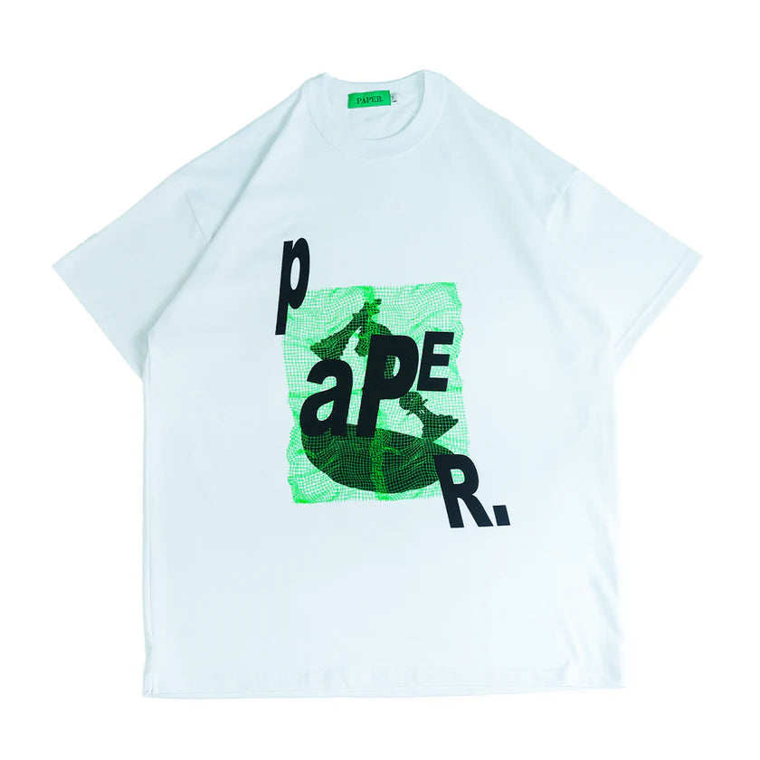 Paper Chest Tee - White