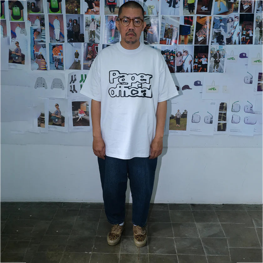Paper Techno Tee - White - Stencil