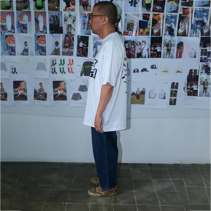 Paper Techno Tee - White - Stencil