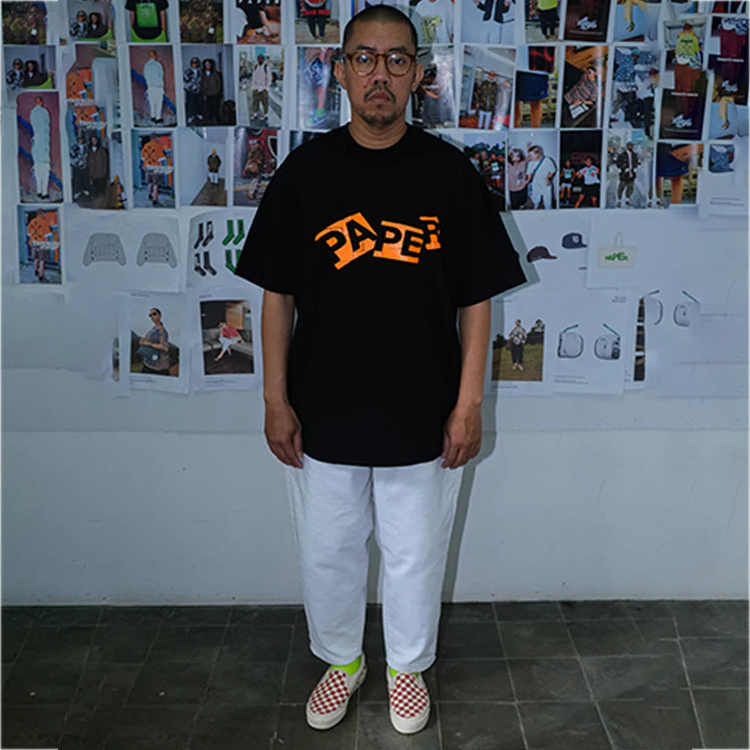 Paper Block Tee - Black
