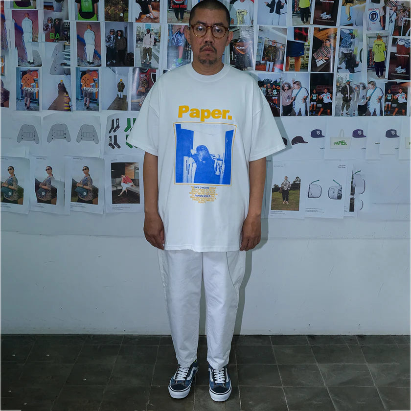 Paper Sofie Tee - White - Stencil