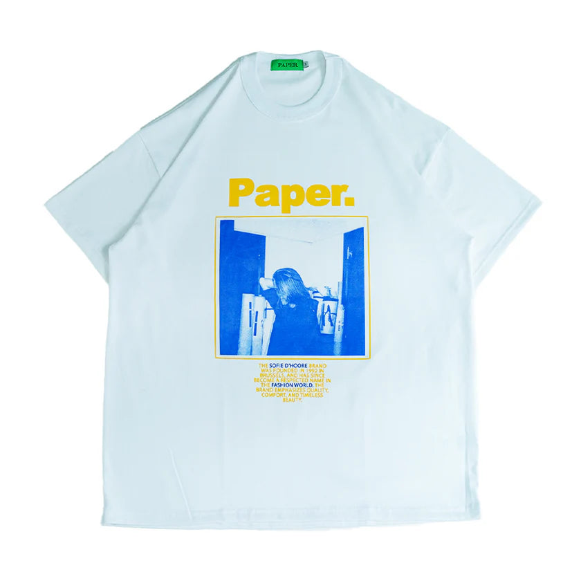 Paper Sofie Tee - White - Stencil