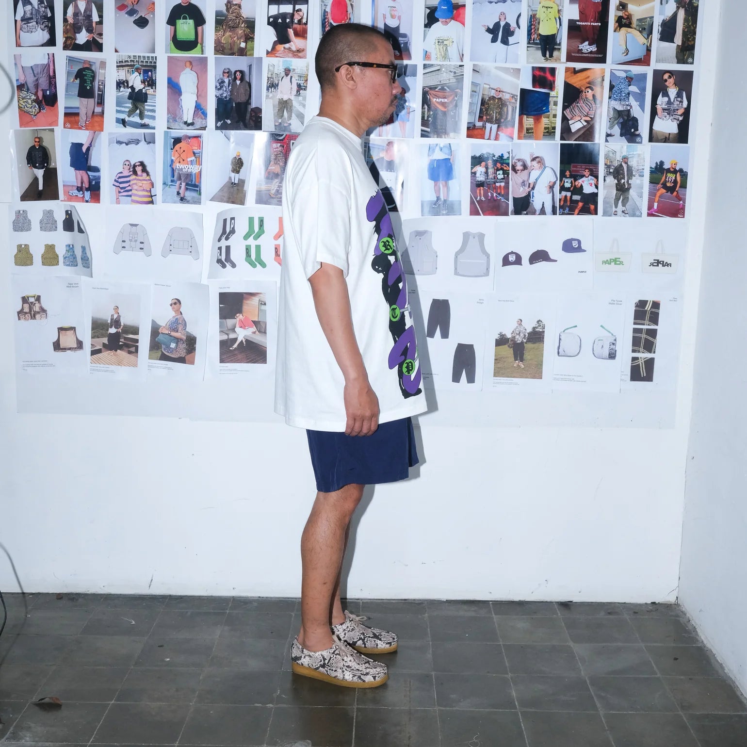 Paper Hiking Short - Navy - Stencil