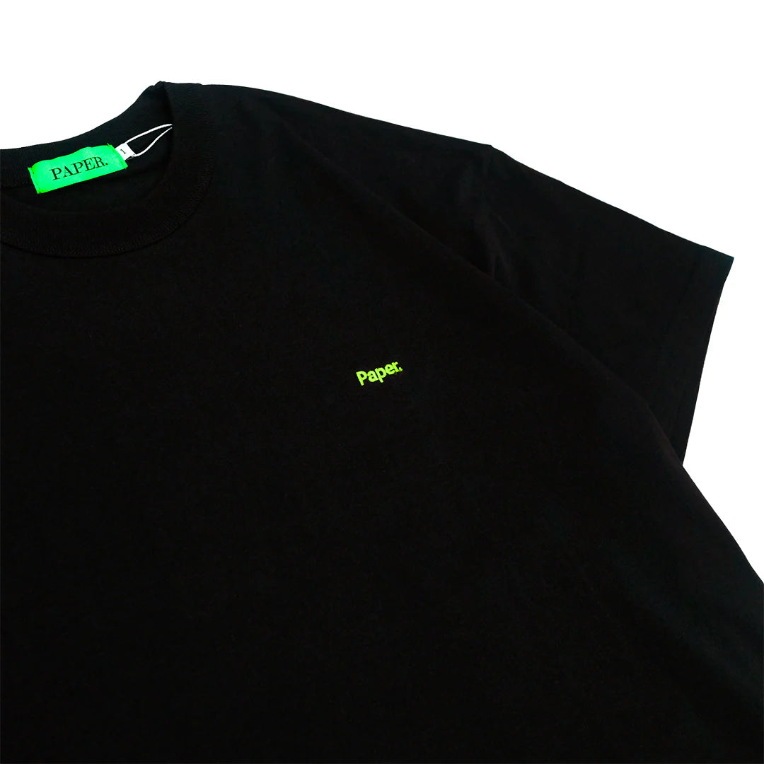 Paper Font Embro Tee - Black - Stencil