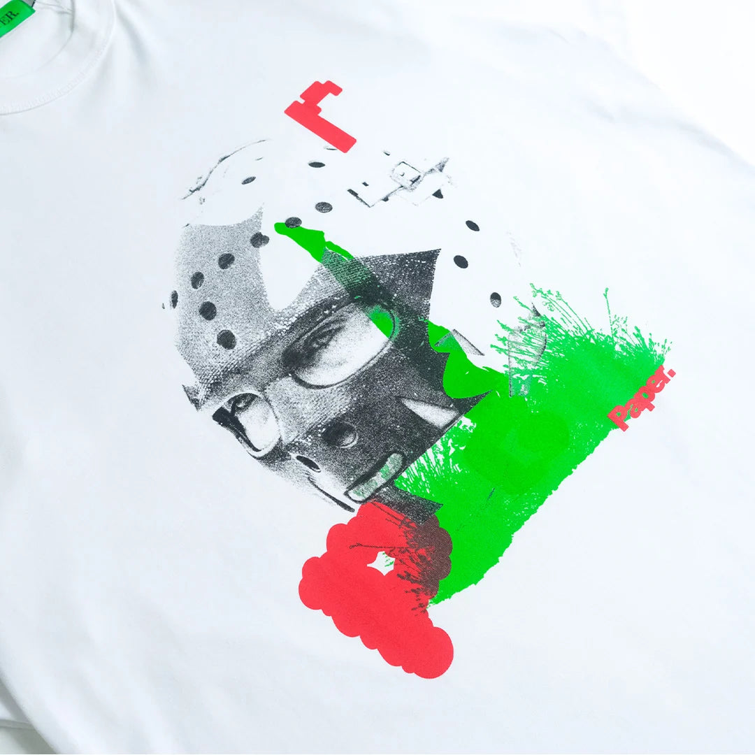 Paper Mask Tee - White - Stencil