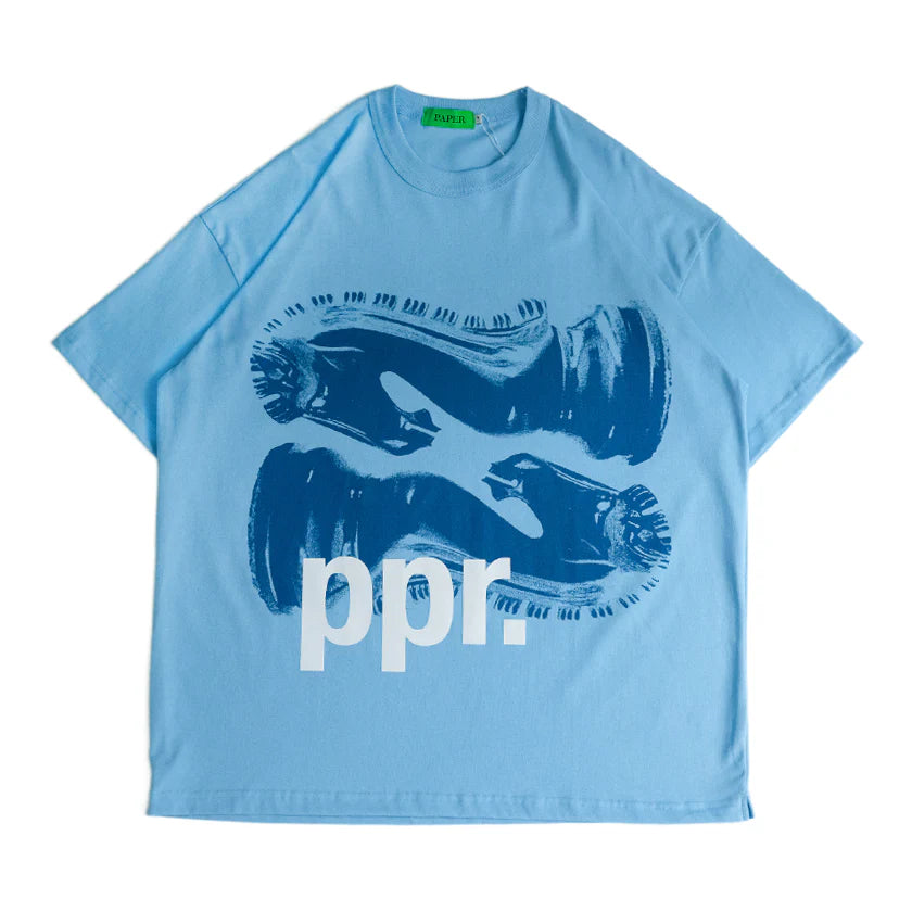 Paper Chess Knight Tee - Soft Blue - Stencil